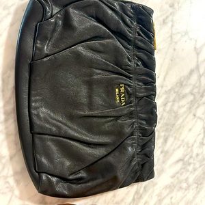 Prada Black Leather Clutch. GREAT condition.